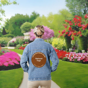 En Jean Marque Brown ronde d'affaires sur la veste Denim p