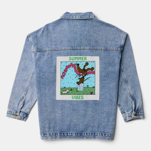 En Jean Midge "VIBES D'ÉTÉ" Denim Veste (Verso)