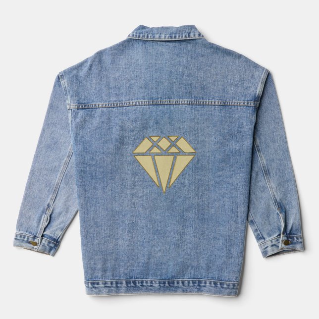 En Jean Or, diamant, image, denim, veste 🧥 (Verso)