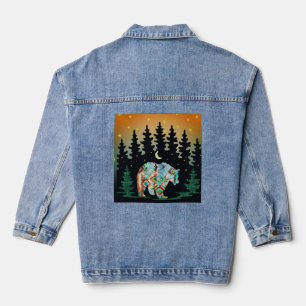 En Jean Ours de style amérindien à Woods Denim Veste