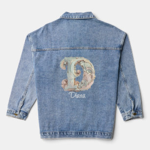 En Jean Pastel Baroque Initial 'D' Denim Veste