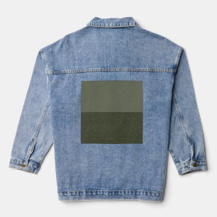 En Jean Personnaliser Moss Green Split-Panel Denim Veste