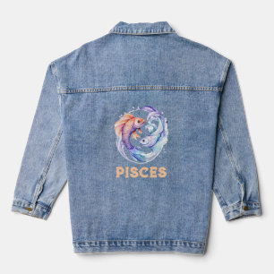 En Jean Pisces Zodiac - Veste Denim pour femmes