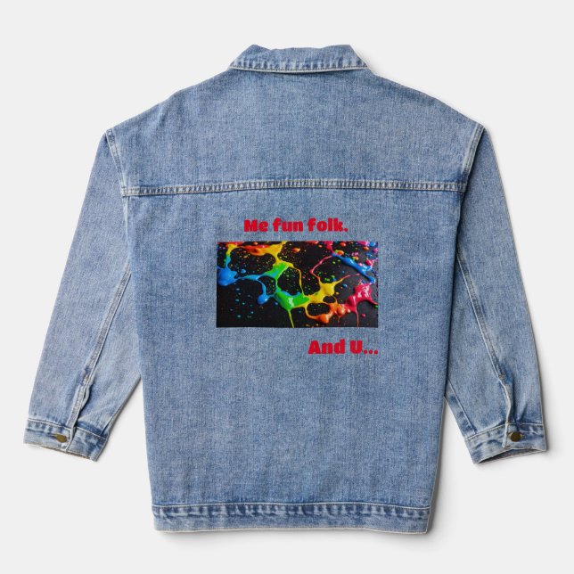 En Jean "Playful Folklore : Veste Denim Femme (Verso)