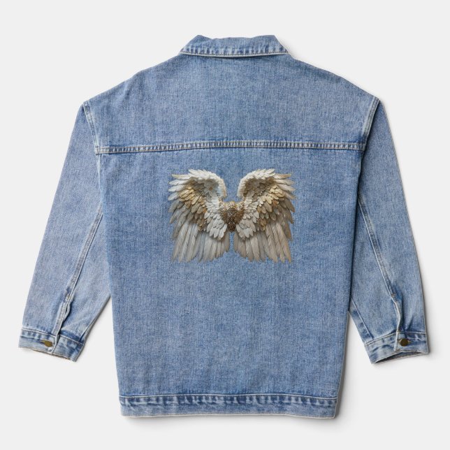 En Jean "Protégée Par Les Anges" Veste Denim (Verso)