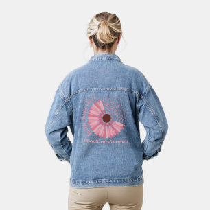 En Jean Sensibilisation au cancer du sein Veste Denim pour