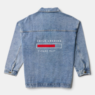 En Jean Smile Chargement Funny Denim Veste - Personnalisab