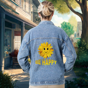 En Jean SOYEZ HEUREUX SOUFFRE VISAGE Denim Veste