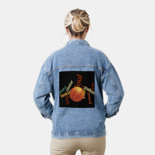En Jean Style Slam Dunk : Veste Denim Inspiré Du Basket