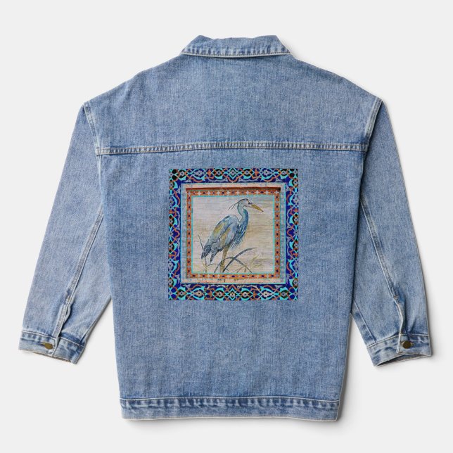 En Jean Sur la plage Veste Denim Femme (Verso)