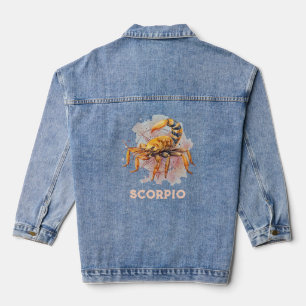 En Jean SYMBOLE Zodiaque Scorpio Veste Denim Femme