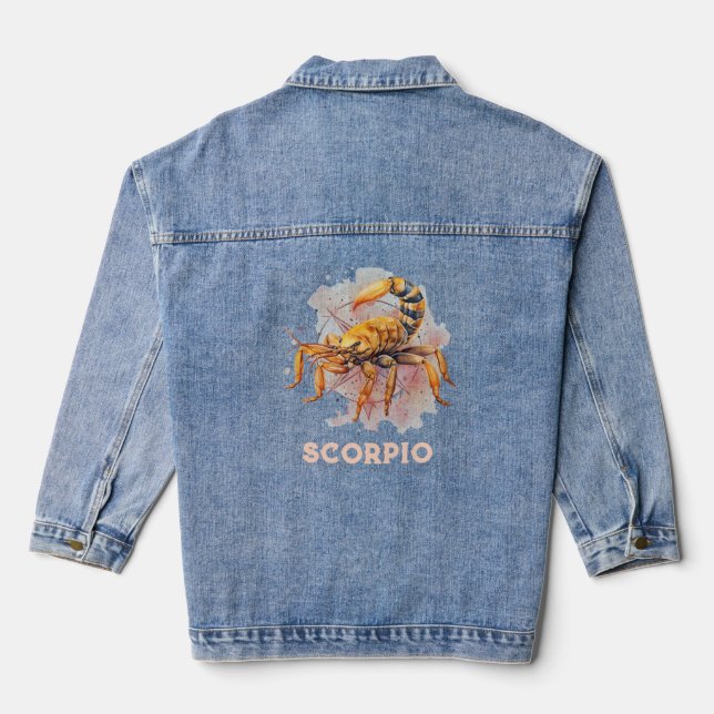 En Jean SYMBOLE Zodiaque Scorpio Veste Denim Femme (Verso)