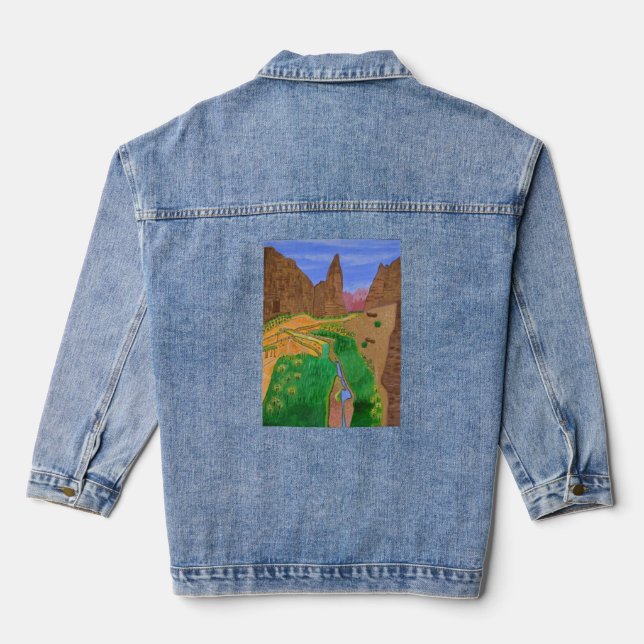 En Jean Tabuk, Arabie Saoudite, Veste Denim (Verso)