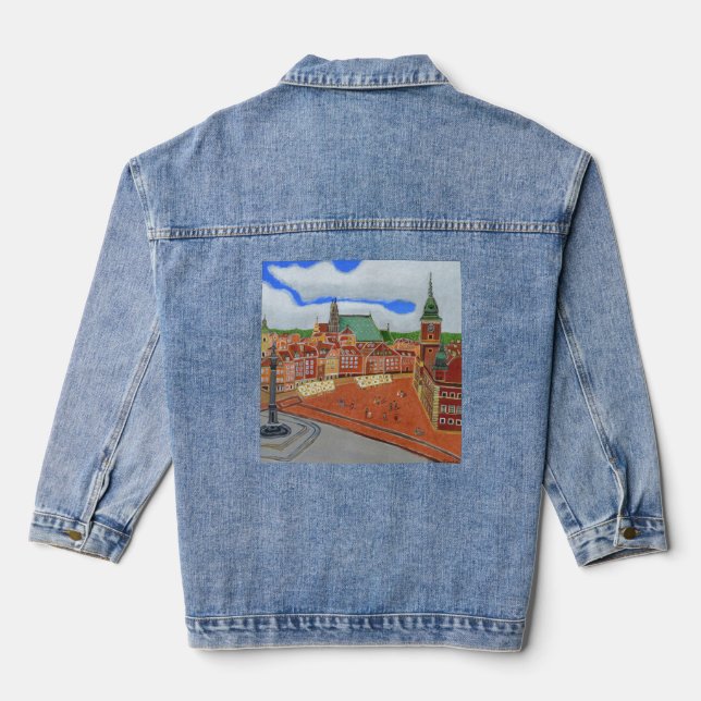 En Jean Varsovie, Pologne Veste Denim (Verso)
