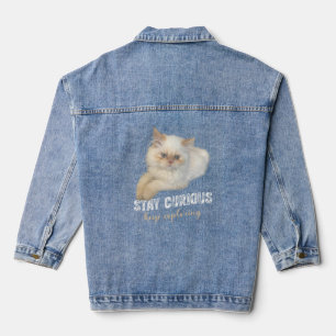 En Jean Veste Amoureux des chats de Veste drôle