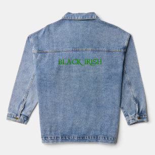 En Jean Veste de denim femme verte d'Irlande noire