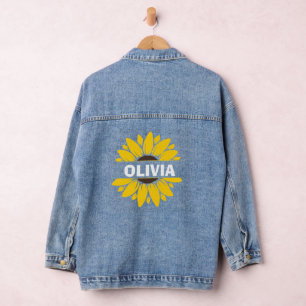 En Jean Veste de dindon de tournesol (personnalisée)
