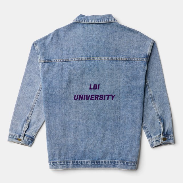 EN JEAN VESTE DE L'UNIVERSITÉ LBI MARQUE DÉPOSÉE (Verso)