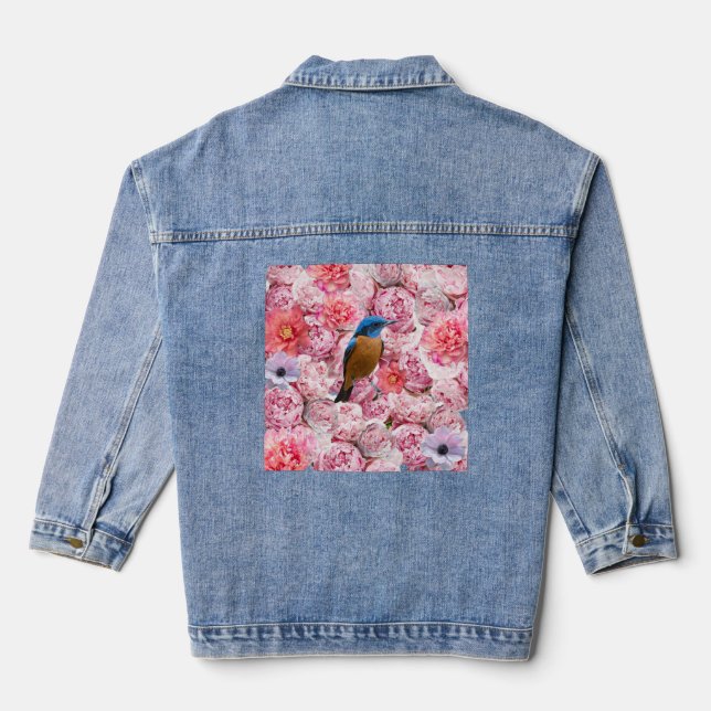 En Jean Veste Denim avec fleurs (Verso)