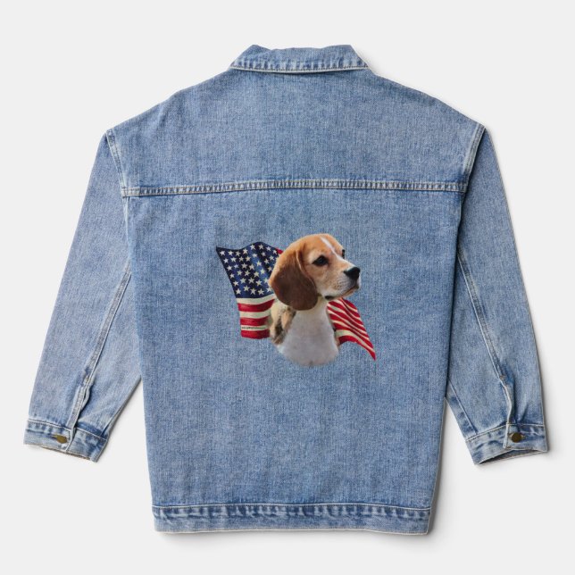 En Jean Veste Denim Beagle patriotique (Verso)