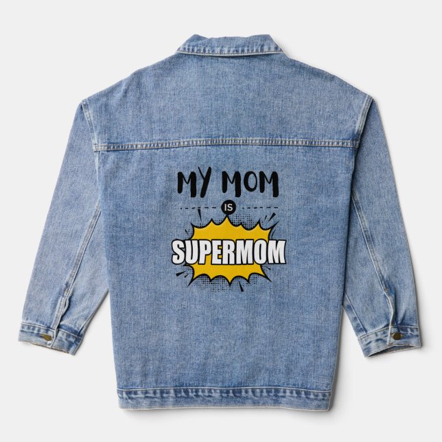 En Jean Veste Denim Burg Comic Supermom (Verso)