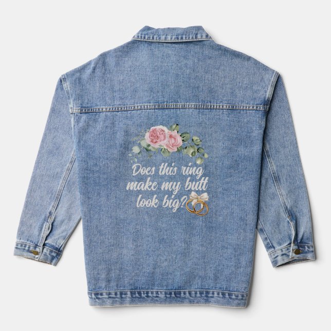 En Jean Veste Denim cadeau nuptiale pour la fête de Bachel (Verso)