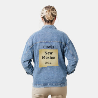 En Jean Veste Denim - Carte de l'État du Nouveau-Mexique