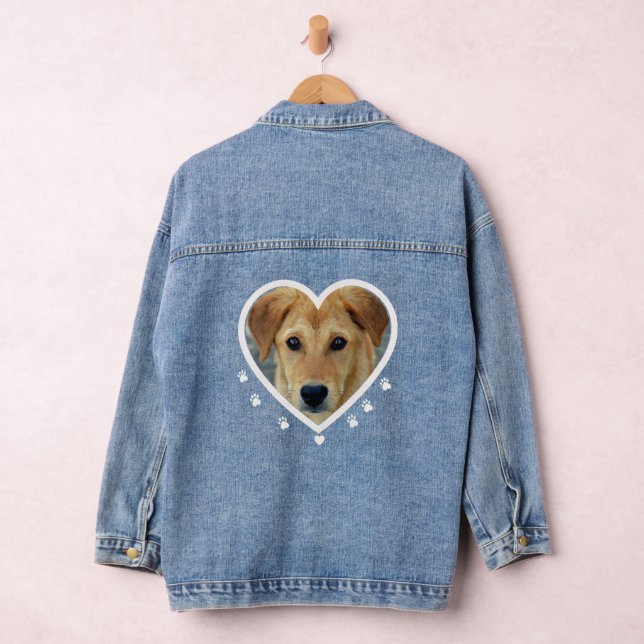 En Jean Veste Denim Coeur Chien personnalisable (Hangar)