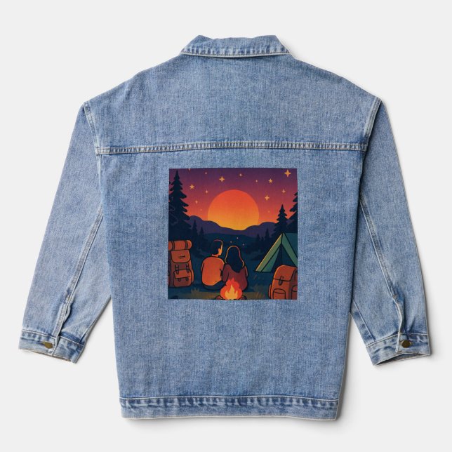 En Jean Veste Denim - Coucher de soleil (Verso)