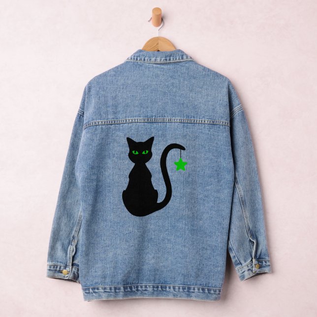 En Jean Veste Denim de chat noir (Hangar)
