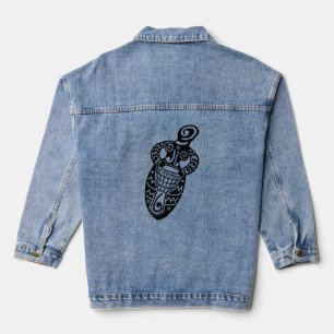 En Jean Veste Denim de la déesse de tambour