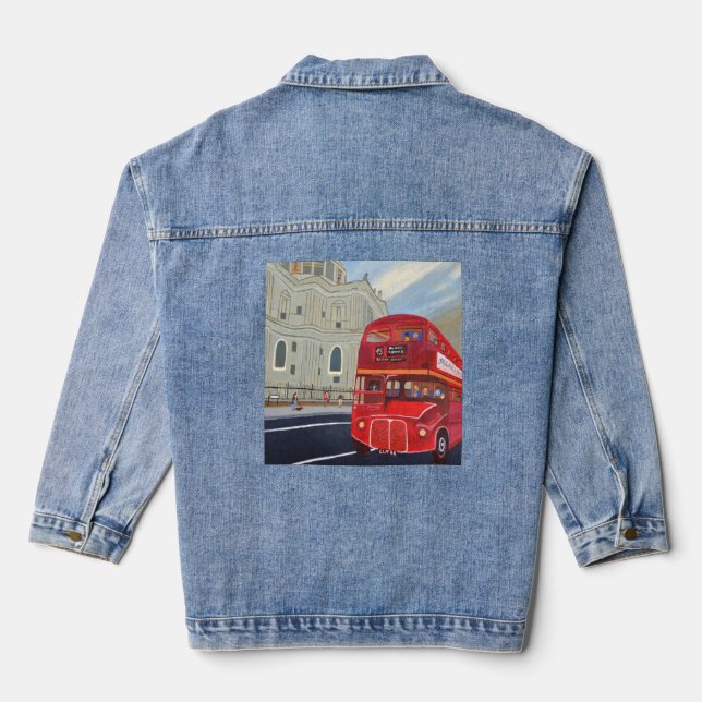 En Jean Veste Denim de London Red Bus (Verso)