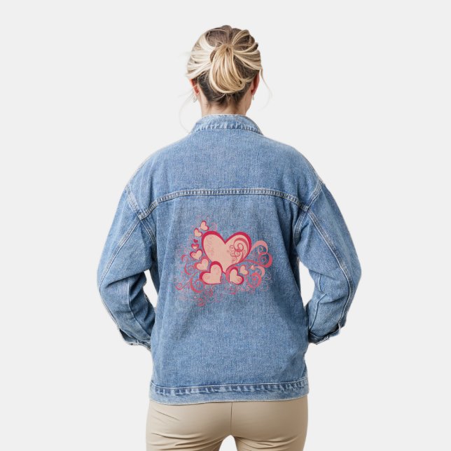 En Jean Veste Denim de Saint Valentin (Modèle)