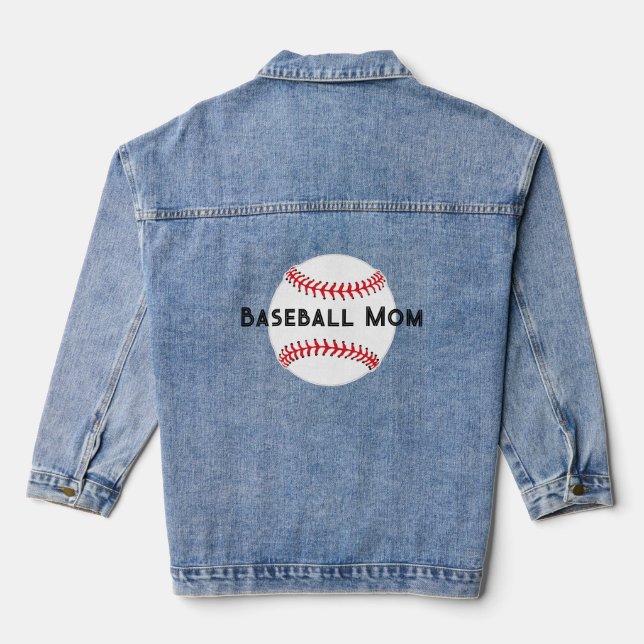 En Jean Veste Denim Design de base-ball (Verso)
