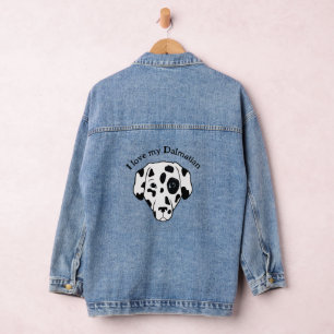 En Jean Veste Denim Design de Chien Dalmatien