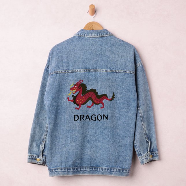 En Jean Veste Denim Design Dragon (Hangar)