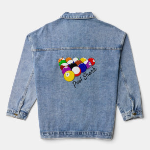 En Jean Veste Denim Design Pool Billard