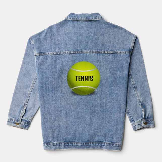 En Jean Veste Denim Design Tennis (Verso)
