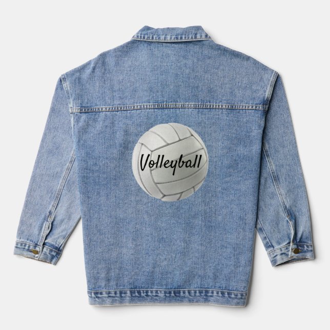 En Jean Veste Denim Design Volleyball (Verso)