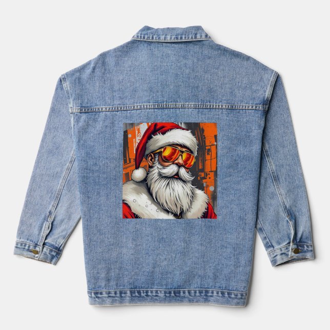 En Jean Veste Denim du Père Noël branché (Verso)