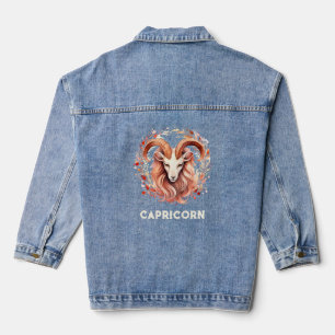 En Jean Veste Denim féminin Capricorn Zodiac