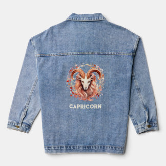 En Jean Veste Denim féminin Capricorn Zodiac
