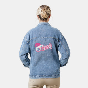 En Jean Veste Denim Fiancée rose
