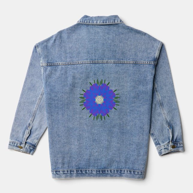 En Jean Veste Denim Fleur Ethereal (Verso)