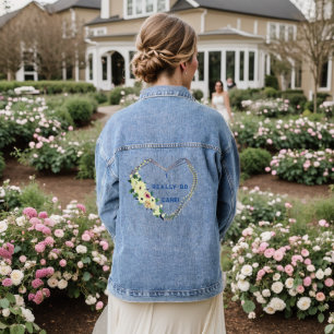 En Jean Veste Denim Fun Floral