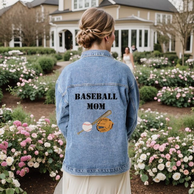 En Jean Veste Denim Maman de baseball (Mariage Retour)