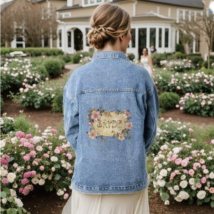 En Jean Veste Denim, mariée à cadre floral