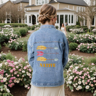 En Jean Veste Denim pour femmes amérindiennes Arrow