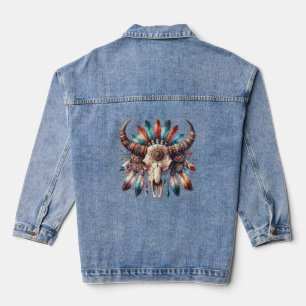 En Jean Veste Denim pour femmes autochtones américaines au