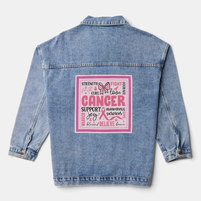 En Jean Veste Denim Support pour le cancer du sein (Verso)